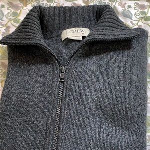 Jcrew wool full length zip sweater